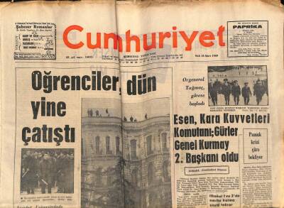 Cumhuriyet Gazetesi 18 Mart 1969 - Esen , Kara Kuvvetleri Komutanı - 1