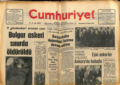Cumhuriyet Gazetesi 18 Mayıs 1967 - Hazarbaba Dağındaki Kayma Devam Ediyor GZ85351 - 1