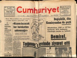 Cumhuriyet Gazetesi 18 Mayıs 1969 - Demirel Tağmaçı Evinde Ziyaret Etti GZ61848 - 2