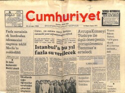 Cumhuriyet Gazetesi 18 Mayıs 1973 - İstanbula Fazla Su Verilecek GZ103229 - 2