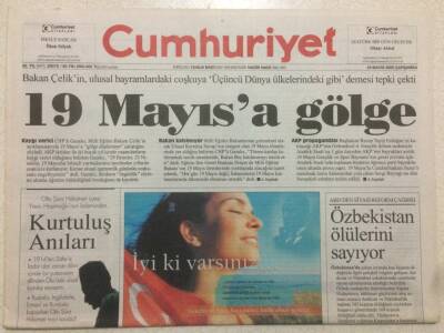 Cumhuriyet Gazetesi 18 Mayıs 2005 - 19 Mayısa Gölge, AKP Diyanete Kadroda Israrlı GZ50360 - 1
