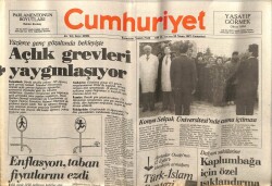 Cumhuriyet Gazetesi 18 Nisan 1987 - Açlık Grevleri Artıyor GZ61274 - 2