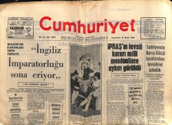 Cumhuriyet Gazetesi 18 Ocak 1968 - İngiliz İmparatorluğu Sona Eriyor GZ103066 - 2