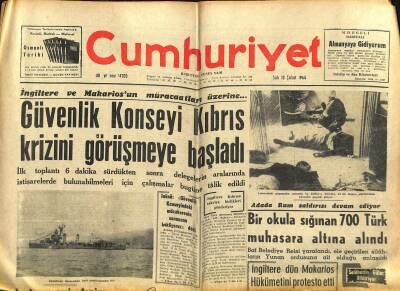 Cumhuriyet Gazetesi 18 Şubat 1964 - Gürselin Veto Ettiği Tapulama Kanunu Yeniden Görüşülecek - Güvenlik Konseyi Kıbrıs Krizini Görüşmeye Başladı GZ122290 - 1
