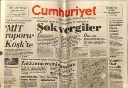 Cumhuriyet Gazetesi 18 Şubat 1988 - Mit Raporu Köşkte GZ64434 - 1