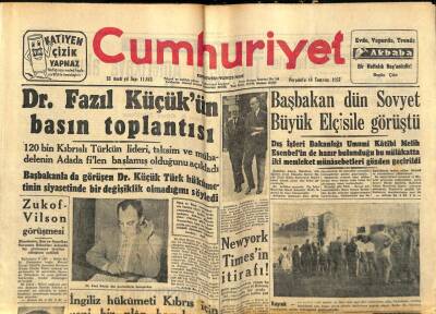 Cumhuriyet Gazetesi 18 Temmuz 1957 - Prof. Dr. Kamil Sokollu Ameliyat Yaparken Öldü GZ87236 - 1