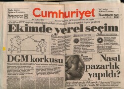 Cumhuriyet Gazetesi 18 Temmuz 1988 - Ekimde Yerel Seçim GZ64476 - 2