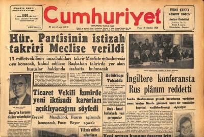 Cumhuriyet Gazetesi 19 Ağustos 1956 - İngiltere Konferansta Rus Planını Reddetti - Bölükbaşı Tokadda GZ119849 - 1