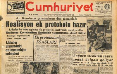 Cumhuriyet Gazetesi 19 Ağustos 1963 - Darülaceze Müdürünün Değişeceği Söylentisi Acezeleri Ayaklandırdı - Koalisyon Ek Protokolu Hazır GZ120713 - 1