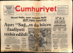 Cumhuriyet Gazetesi 19 Ağustos 1969 - Aşırı Sağında Hücre Faaliyeti Tespit Edildi GZ103418 - 2