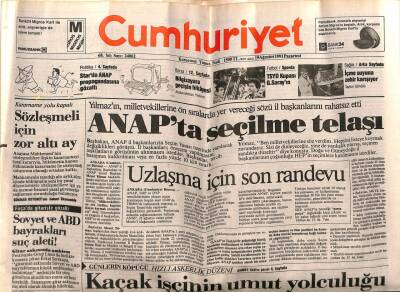 Cumhuriyet Gazetesi 19 Ağustos 1991 - Almanyada 3450 PKKlı Yaşıyor GZ72226 - 2