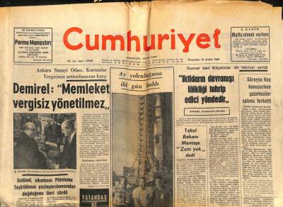 Cumhuriyet Gazetesi - 19 Aralık 1968 - Ay Yolculuğuna İki Gün Kaldı GZ99492 - 1