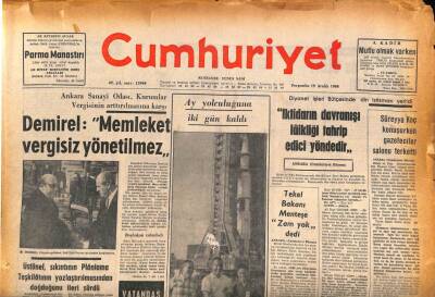 Cumhuriyet Gazetesi 19 Aralık 1968 - Johnsonun Kızı İstanbulda Ağladı GZ86060 - 1