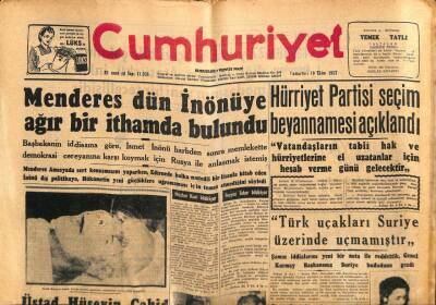 Cumhuriyet Gazetesi 19 Ekim 1957 - Üstad Hüseyin Cahid Yalçını Dün Kaybettik GZ85391 - 1