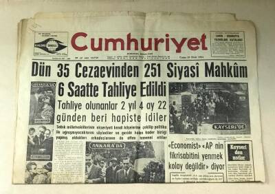 Cumhuriyet Gazetesi 19 Ekim 1962 GZ837 - 1