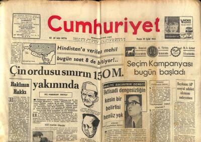 Cumhuriyet Gazetesi 19 Eylül 1965 - AP , Servet Beyannamesi Usulünü Kaldıracak GZ85560 - 1