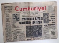 Cumhuriyet Gazetesi 19 Eylül 1968 - Avrupa Siyasi Gerginlik Halinde GZ6368 - 2