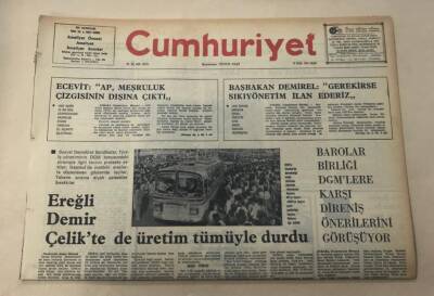 Cumhuriyet Gazetesi 19 Eylül 1976 GZ919 - 1