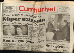 Cumhuriyet Gazetesi 19 Eylül 1987 - Reagon - Gorbaçov Zirvesi Sonbaharda GZ62235 - 2