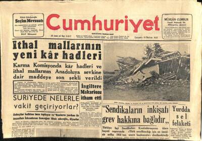 Cumhuriyet Gazetesi - 19 Haziran 1957 - İthal Mallarının Yeni Kar Hadleri GZ110311 - 1