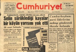 Cumhuriyet Gazetesi 19 Haziran 1964 - İsmet İnönü Beyaz Saray'a Bir Helikopterle İnecek GZ160377 - Gökçekoleksiyon