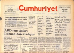 Cumhuriyet Gazetesi 19 Haziran 1976 - MHP'nin Durumu - ABD Yurttaşları Lübnan'dan Ayrılıyor GZ161131 - Gökçekoleksiyon