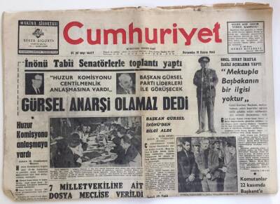 Cumhuriyet Gazetesi 19 Kasım 1964-Huzur Komisyonu Anlaşmaya Vardı GZ6119 - 2