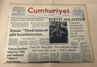 Cumhuriyet Gazetesi 19 Kasım 1974 GZ1396 - 2