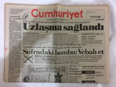 Cumhuriyet Gazetesi 19 Kasım 1991 - Rıfat Ilgazın Sekseninci Yaşı Dört Kentteki Etkinliklerle Kutlanacak GZ73262 - 1