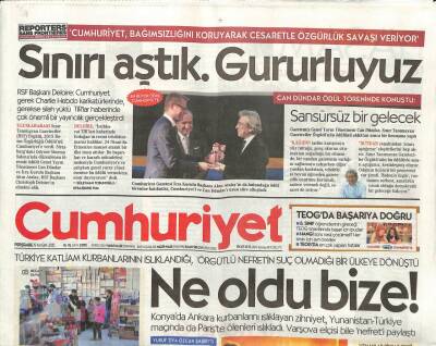 Cumhuriyet Gazetesi 19 Kasım 2015 - Fransada IŞİD İçin Sürek Avı - En Büyük Ödül Cumhuriyete GZ96021 - 1