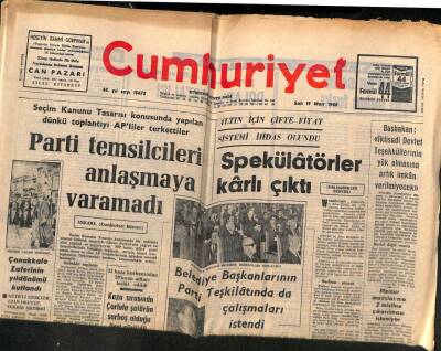 Cumhuriyet Gazetesi 19 Mart 1968 - Faruk Ilgaz , Galatasaraydan Özür Diledi GZ80355 - 1