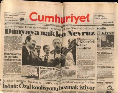 Cumhuriyet Gazetesi 19 Mart 1992 - Gayrettepede Vatandaş Cam Derdinde GZ62285 - 2