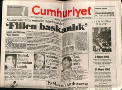 Cumhuriyet Gazetesi 19 Mayıs 1990 - Deniz Baykal Özalin Tavrından Kaygılı GZ64438 - 1