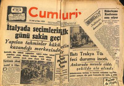 Cumhuriyet Gazetesi - 19 Nisan 1948 - Batı Trakya Türklerinin Feci Durumu İnceleniyor GZ99518 - 1