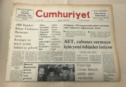Cumhuriyet Gazetesi 19 Nisan 1975 GZ1603 - 2