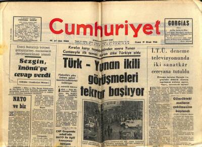 Cumhuriyet Gazetesi 19 Ocak 1968 - İTÜ Deneme Televizyonunda İki Sanatkar Cereyana Tutuldu GZ82478 - 1