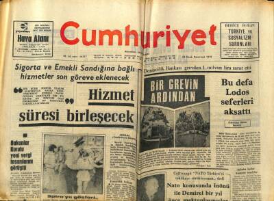 Cumhuriyet Gazetesi 19 Ocak 1970 - Bakanlar Kurulu Yeni Vergi Tasarılarını Görüştü GZ80408 - 1