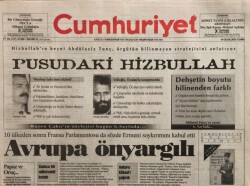 Cumhuriyet Gazetesi 19 Ocak 2001 -Pusudaki Hizbullah GZ45013 - 2