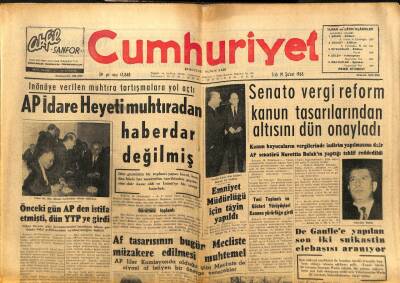 Cumhuriyet Gazetesi - 19 Şubat 1963 - Gaziosmanpaşanın Sancaktarı Hakkı Çavuş Vefat Etti GZ99592 - 1