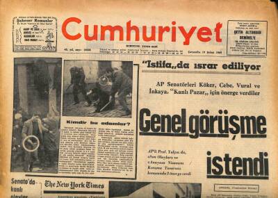 Cumhuriyet Gazetesi 19 Şubat 1969 - Zürihte İsrail Uçağına Ateş Açan 4 Arap , Yolculardan 7sini Yaraladı GZ87076 - 1