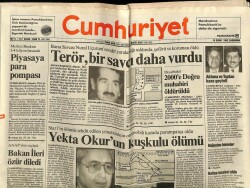 Cumhuriyet Gazetesi 19 Şubat 1992 - Yekta Okurun Kuşkulu Ölümü GZ62264 - 2