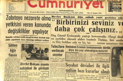 Cumhuriyet Gazetesi 19 Temmuz 1960 - Tefecilere Verilecek Cezalar GZ110035 - 1