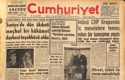 Cumhuriyet Gazetesi 19 Temmuz 1963 - Talât Asal Ve Ata Bodur YTPden İstifa Etti - Cento Genel Sekreteri Rus Notasına Cevap Verdi GZ120695 - 1