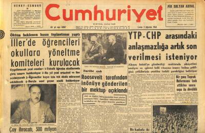 Cumhuriyet Gazetesi 2 Ağustos 1963 - Kızıl Çinin Nüfusu 2000 Yılında 1 Milyar Olacak - Dr. Ward Dün Suçlu Bulundu GZ120728 - 1