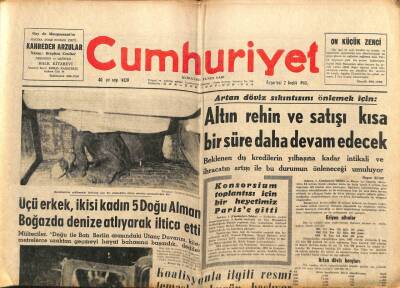 Cumhuriyet Gazetesi 2 Aralık 1963 - Kennedynin Eşine Yılda 10 Bin Dolar Maaş Bağlandı - Başkan Johnsonu Ölümle Tehdit Eden Şahıs Yakalandı GZ98153 - 1