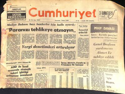 Cumhuriyet Gazetesi 2 Aralık 1981 - Sovyetlerde Bir Türlü Çözüme Kavuşamayan Sorun Tarım GZ119488 - 1