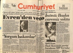 Cumhuriyet Gazetesi 2 Aralık 1988 - Kenan Evrenden Veto GZ64466 - 1