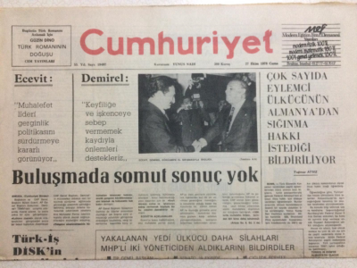 Cumhuriyet Gazetesi 2 Ekim 1978 - Demirel,Ecevit Buluşmada Somut Sonuç Yok GZ24641 - 1