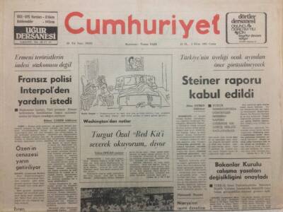 Cumhuriyet Gazetesi 2 Ekim 1981 - Turgut Özal,Red Kiti Severek Okuyorum GZ35830 - 1