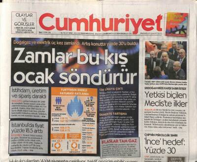 Cumhuriyet Gazetesi 2 Ekim 2018 - Aşk Şarkılarının Ozanı Aznavour Yaşamını Yitirdi - Kanser Savaşçıları Tıp Ödülünü Aldı GZ94503 - 1